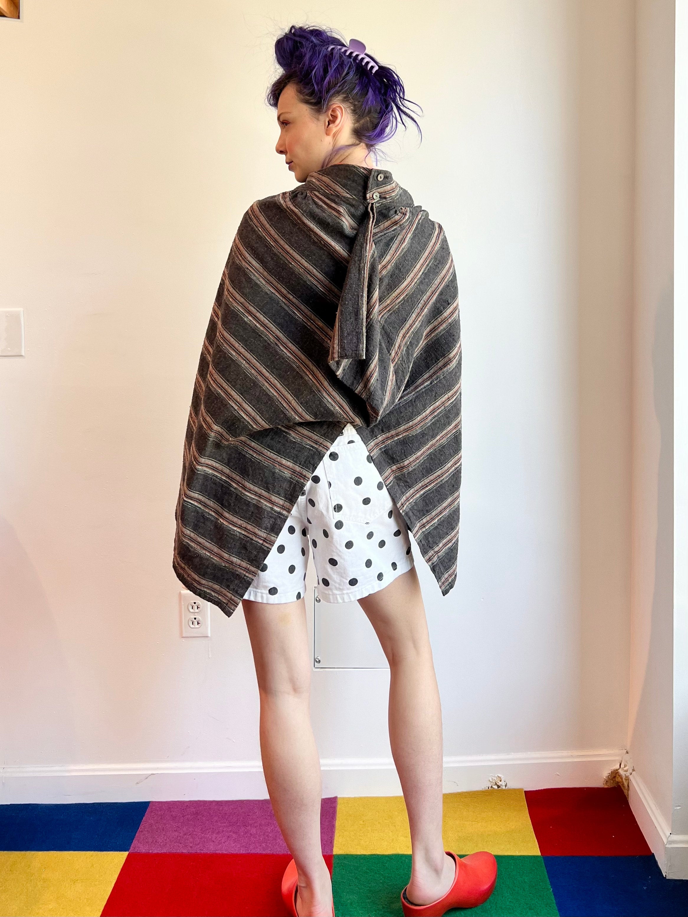激レア 80s〜vintage ISSEY MIYAKE 大判デザインshawl メンズ